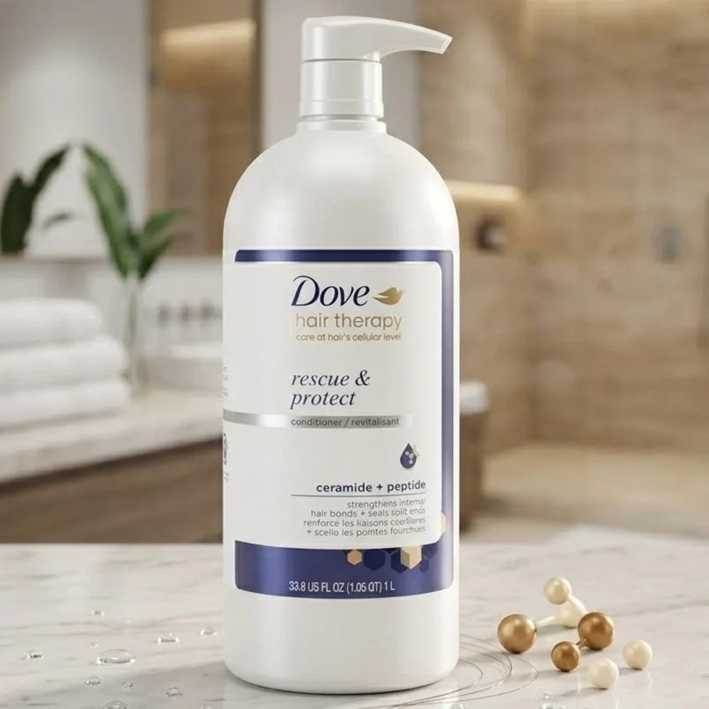 Dove Hair Therapy Rescue & Protect‎ Conditioner Ceramide Peptide Jumbo 33.8 oz